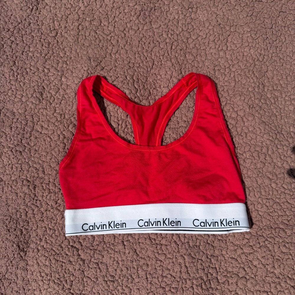 CALVIN KLEIN Bright Red Bralette